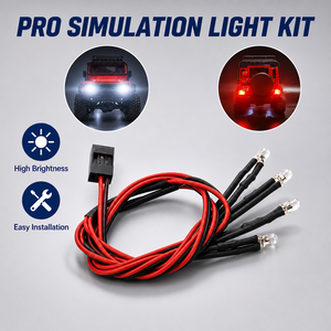 Kit d'éclairage LED pour Crawler RC <span class=keywords><strong>1</strong></span>/<span class=keywords><strong>18</strong></span>, phares avant et feux arrière, pièces de mise à niveau pour modèle de voiture tout-terrain à l'échelle <span class=keywords><strong>1</strong></span>:<span class=keywords><strong>18</strong></span> - Product Image 1