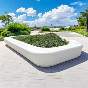 G026 Jardinière en béton GRC pour extérieur, chaise de salon créative pour intérieur, tabouret décoratif en tectonite pour les lieux publics en extérieur - Product Image 1