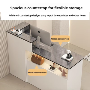 Multi-Purpose Cash Register & Reception <b>Desk</b> Counter Table for Clothing Stores Women's Shops Beauty Salons-Simple Modern Design - Product Image 6