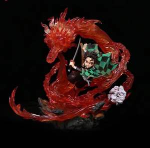 Jouets en résine PVC de haute qualité Action & toy Figure avec light <span class=keywords><strong>God</strong></span> Of Fire figurines anime Kamado Tanjirou Demon <span class=keywords><strong>slayer</strong></span> - Product Image 3