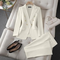 TT26213 Fashion Wanita 2026 Warna Baru Lengan Panjang Setelan Bisnis Universal Blazer Formal Kantor Wanita Setelan 2 Potong