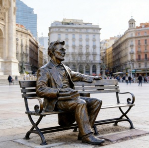 รูปปั้นอะเบราฮัม ลินคอล์น นั่งบนม้านั่ง ขนาดเท่าคนจริง ทำจากทองสัมฤทธิ์ คุณภาพพรีเมียม เหมาะสำหรับตั้งในสวนสาธารณะและลานสาธารณะ - Product Image 2