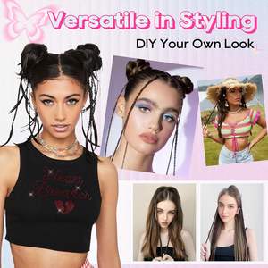 Alla moda extension per capelli piccanti da ragazza per <span class=keywords><strong>trecce</strong></span> con Clip dolce treccia di coda di cavallo per ragazze - Product Image 6