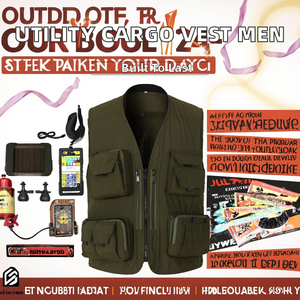 Chaleco Cargo Utilitario de Verano Transpirable de Algodón, Chalecos Personalizados de Lujo para Hombre, Ropa Urbana - Product Image 2