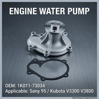 Pompe à eau moteur durable V3300 V3800 1K011-73034 pour excavatrice Sany 95, pompe de refroidissement haute précision, prix usine