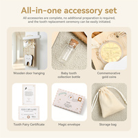 Kit de porte-clés en bois double face pour la Fée des Dents avec bouteille à souvenirs et certificat – Cadeau de développement pour la crèche en bois durable