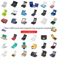Grande boîte cadeau pliable magnétique personnalisée avec logo, en une seule pièce, avec double papier cuivré, modèle noir Ly-005