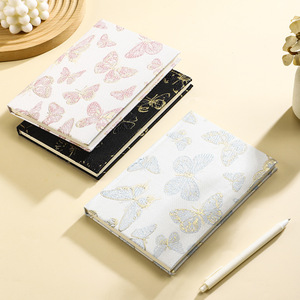 Cuaderno de Alta Gama A5 con Ranuras, Tapa Dura de Tela con Diseño de Mariposa, Simple, Fresco, Portátil, Regalo para Estudiantes, Diario, Libreta para Vacaciones - Product Image 2
