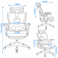 Chaise de bureau ergonomique avec soutien lombaire et sacral dynamique, liaison siège-dossier, châssis à commande par câble, soutien lombaire enveloppant et appui-tête large