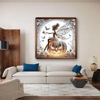 Peinture HJ prête à être expédiée, personnages de dessins animés, peinture acrylique DIY par numéros, 30*30cm, kit sur toile encadrée