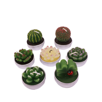 Nouveautés pour les fêtes, mini cactus artificiel décoratif mignon, plante succulente, ensemble de bougies cadeaux pour les cadeaux de mariage pour les invités