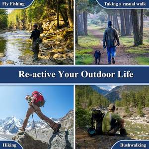 Bastones de Senderismo Plegables Modernos con Logotipo Personalizado, Eje de Aleación de Aluminio, Puntas de Acero de Tungsteno, Bastón de Trekking Portátil - Product Image 6