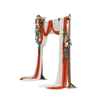Kunstbloemen Chiffon Draperie Set van 5 Bloemstukken Ceremonie Bouquet Feestdecoratie Bruiloft Boog Achtergrond