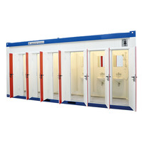 Salle de bain mobile modulaire de camping en Chine, WC multiple, conteneur de 20 pieds, 40 pieds, maison préfabriquée avec toilettes