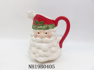 La plus nouvelle théière <span class=keywords><strong>en</strong></span> céramique de style de <span class=keywords><strong>visage</strong></span> de père noël de noël avec couvercle pour l'utilisation de dessus de table de vacances à vendre - Product Image 5