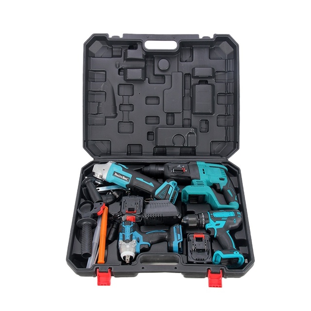 Top Sales OEM Plastic Cordless Power Tools Combo Set with Multi Power Tools Customized Support