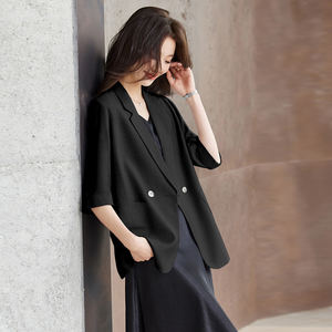 Traje de verano profesional para mujer, estilo fino y elegante, con botones decorativos - Product Image 6