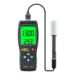New Digital Medidor de PH Medidor de Ph PH Testador SmartSensor AS218 0.00 ~ 14.00pH Instrumento De Medição De Umidade de Água PH Medidor de Acidez