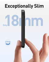Batería Externa Portátil Delgada de Estilo Ejecutivo Scorpion Pro de 10000 mAh de Alta Capacidad con Cable Integrado y Carga Rápida de 22.5W/30W