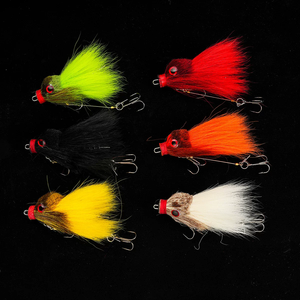 Señuelo de pesca de 9cm/16g con ojos 3D, pelo de ciervo, anzuelo triple, montura de rosca y anzuelo sólido para pesca. - Product Image 2