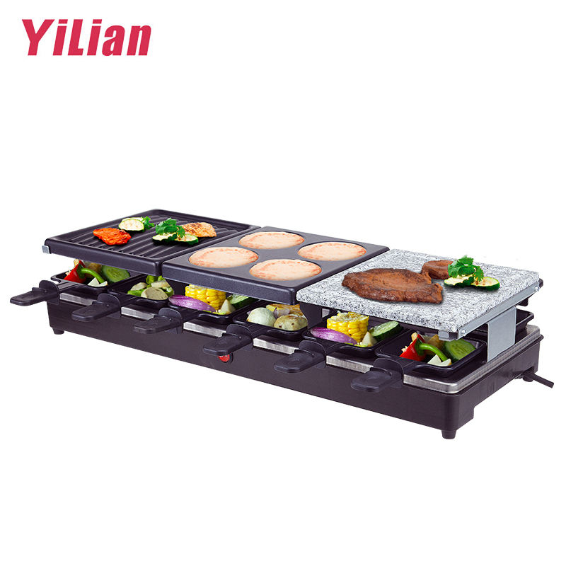 Electric XXL Teppanyaki Table Grill Non-Stick Griddle with BBQ Hot Plate  Barbecue Spatulas