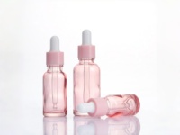En stock flacon verre rose transparent 10ml huile essentielle, flacon compte-gouttes essence