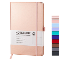 Carnets A5 promotionnels personnalisés en gros à faible MOQ, en lin esthétique et en cuir PU, avec logo personnalisable