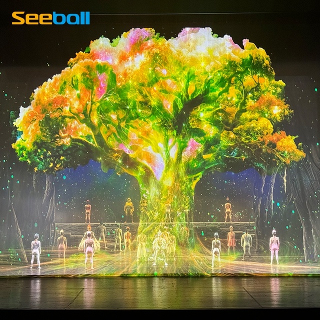 Seeball 3m/5m Width Mesh Gauze 3d Holographic Screen Spliceable 360 Degree Screen for the Holographic Immersive Digital Art