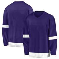 Maillot de hockey sur glace professionnel à manches longues personnalisé par le fabricant, vente en gros, sublimation, vêtements d'entraînement de hockey sur glace pour adultes unisexes