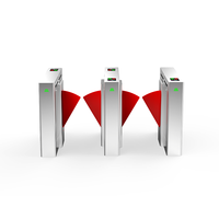 Barrière pivotante en acier inoxydable 304 avec reconnaissance d'empreintes digitales, portail piétonnier automatique pour bureau