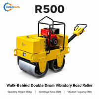 Compacteur vibrant à double tambour R500 de 2,5T, 25kN, diesel, pour la construction routière