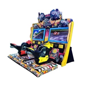 Simulateur <span class=keywords><strong>de</strong></span> course automobile 42 pouces pour 2 joueurs, <span class=keywords><strong>jeu</strong></span> vidéo <span class=keywords><strong>de</strong></span> moto d'attaque, machine <span class=keywords><strong>de</strong></span> course urbaine 220V en métal et plastique, prise en charge espagnole - Product Image 6