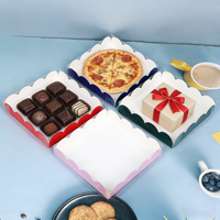 Boîte d'emballage pour pâtisserie IMEE, plusieurs couleurs et tailles, boîte à bonbons, biscuits, chocolat, boîte à gâteaux, couvercle transparent, boîte cadeau