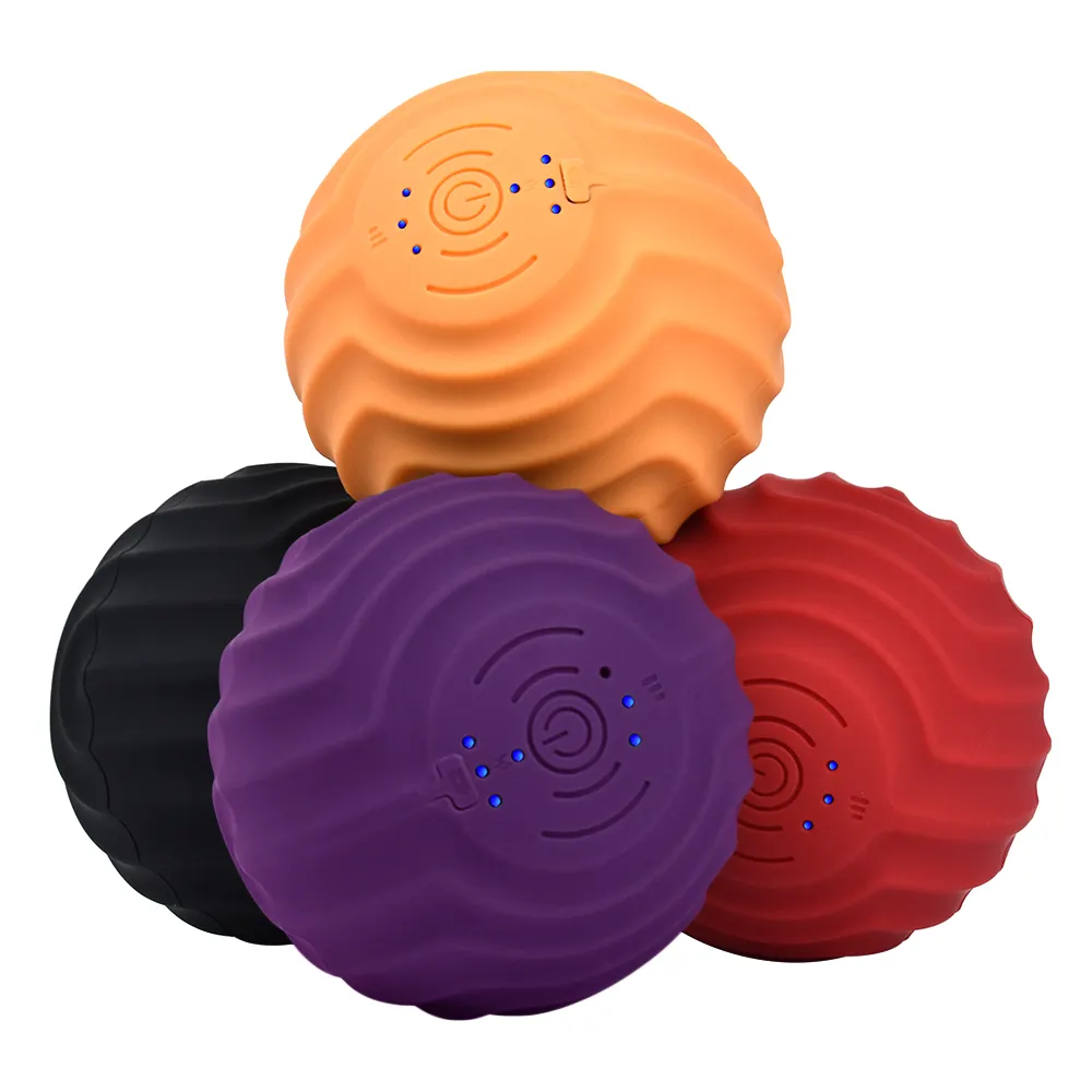 Nieuw Product 11Cm Fitness Yoga Massage Roller Elektrische Vibrerende Massage Bal
