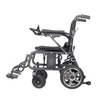 Fauteuil roulant électrique pliable en acier carbone avec télécommande, plusieurs options personnalisées