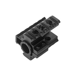 Abrazadera de Tubo Óptico de Aleación de Aluminio de 20 mm con Base para Luz de Punto Rojo, Adaptador de Observación para Caza en Campo, Negro Mate - Product Image 3