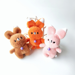 Sáng Tạo Dài Tai cáo sang trọng <span class=keywords><strong>Keychain</strong></span> đồ chơi mềm động vật nhỏ nhồi bông Mặt dây chuyền Túi phụ kiện - Product Image 1