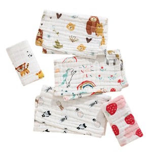 Asciugamani per Neonati all'Ingrosso, Panni in Puro Cotone a 6 Strati, Motivi Cartoon, Classe A, Morbidi e Assorbenti - Product Image 4