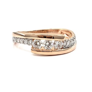 KOK-Conception de mariée bien-aimée, livraison rapide, or rose 18 carats, bijoux en diamant naturel de bonne qualité, bagues de mariage simples pour femmes - Product Image 1