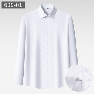 Camicia da <span class=keywords><strong>uomo</strong></span> in <span class=keywords><strong>lana</strong></span> <span class=keywords><strong>di</strong></span> pecora 2026, nuova collezione, a maniche lunghe con tasche, casual elegante per il lavoro, non richiede stiratura, all'ingrosso - Product Image 3