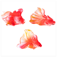 Art mixte océan Fengshui résine Koi poisson rouge Sculpture Miniature ornement pour porte-clés pendentif jardin Aquarium réservoir décor enfant jouet