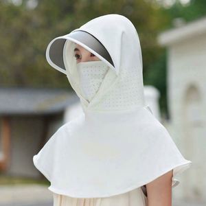Chapeaux de soleil à séchage rapide pour l'été, protection solaire pour le visage et le cou, balaclava en soie glacée pour femmes, idéal pour la conduite et le cyclisme - Product Image 1