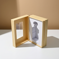 Boîte de parfum de créateur en cerisier, emballage personnalisé pour sérum, boîte de parfum découpée avec fenêtre rectangulaire pour 50ml, 30ml, 100ml