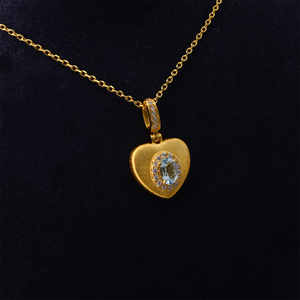 Collana Artigianale Italiana con Cuore Spazzolato per <span class=keywords><strong>Donna</strong></span>, Nuova Collana in Argento S925, Catena per Clavicola, Gioielli di Lusso Leggero, Vendita all'Ingrosso - Product Image 6