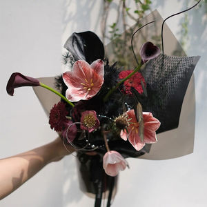 Fleur coréenne translucide couleur Cellophane papier d'emballage 58cm * 10Yard OPP gelée Film étanche Floral Bouquet emballage PE - Product Image 5