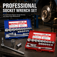 Jeu de clés à douille à chocs personnalisable de 21 pièces 3/4'' avec coffret en acier au carbone de 14 pièces, kit d'outils de réparation automobile et usage domestique OEM