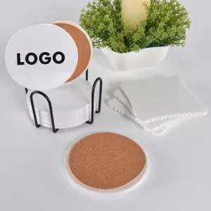 Khuyến Mại Thăng Hoa MDF Nút Chai Gốm Thấm Matte Bóng Coaster Hình Dạng Độc Đáo Chất Lượng Trống Đế Lót Ly Cho Đồ Uống