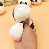 Jouet anti-stress en TPR en forme de tête de panda mignon, balle à presser à récupération lente, adorable jouet moelleux pour les plus de 14 ans