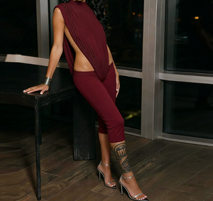 วิวิบลุค J26ST035 ชุดลำลองผู้หญิงฤดูร้อนใหม่ผู้หญิงเซ็กซี่บอดี้สูทกางเกงเลกกิ้งคาปริสชุดสองชิ้นสำหรับสุภาพสตรีชุด - Product Image 4