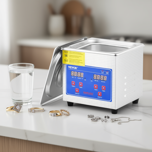 Pulitore a Ultrasuoni Vevor 1.3L 40kHz con Timer Digitale, Macchina per Pulizia Gioielli in Acciaio Inox, Pulitore Elettrico Domestico - Product Image 2